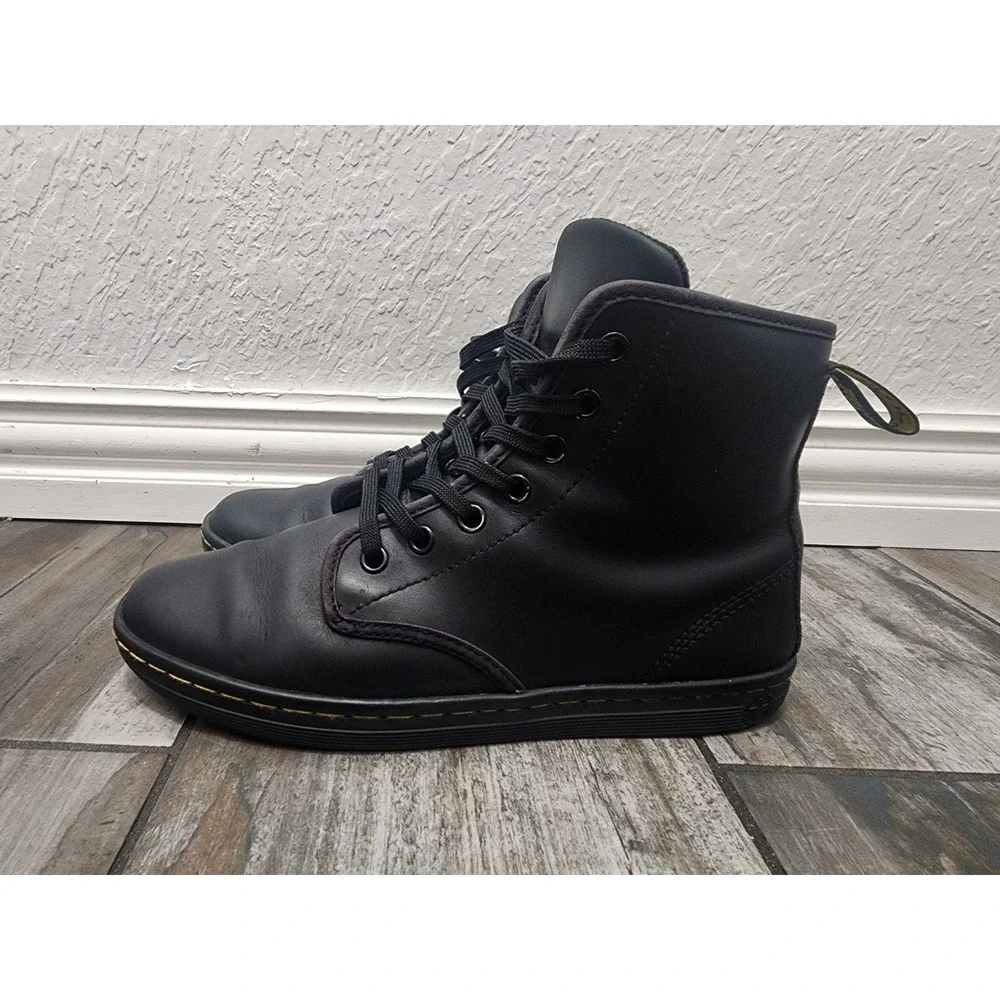 Dr. Martens Women Sheridan Black Leather Lightweight Boots AW004 Sz 7